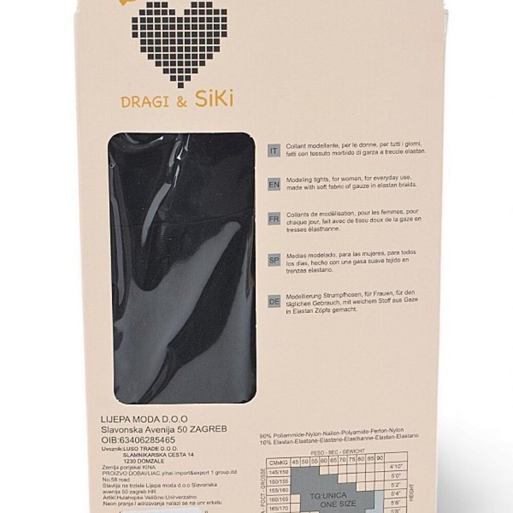 Leopard Pattern Black Tight Stocking NWT - image 4